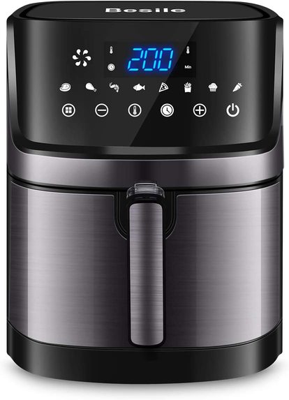 Air Fryer - 5.8 QT Capacity Stainless Steel Exterior With LCD Display and One Touch Control