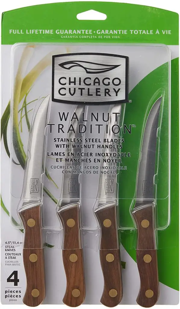 Chicago Cutlery Walnut 4-Piece Steak Knife Set