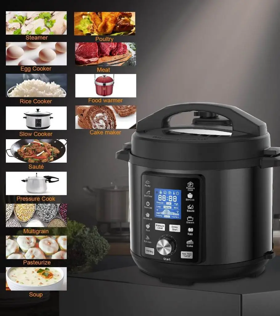 Pressure Cooker with 13 Different Dishes It can cook