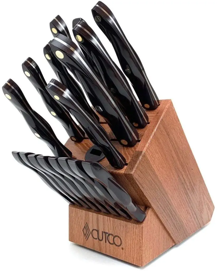 Cutco 19 Piece Kitchen Knife Set with Wood Stand