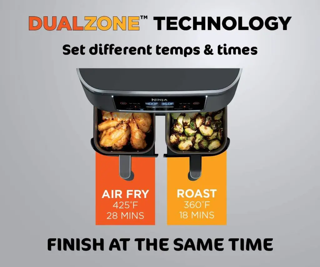 Set different time and temperatures with Dual Zone Technology