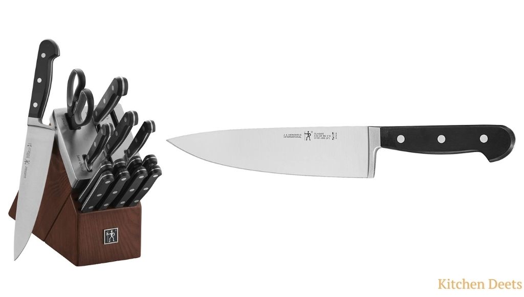 Henckels Classic 8" Chef Knife with 15 Piece Self-Sharpening Block Set