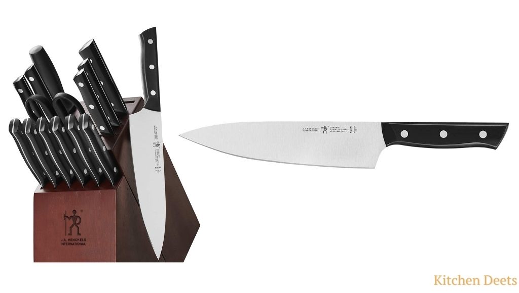 Henckels Dynamic 8" Chef Knife with 15 Piece Knife Block Set 