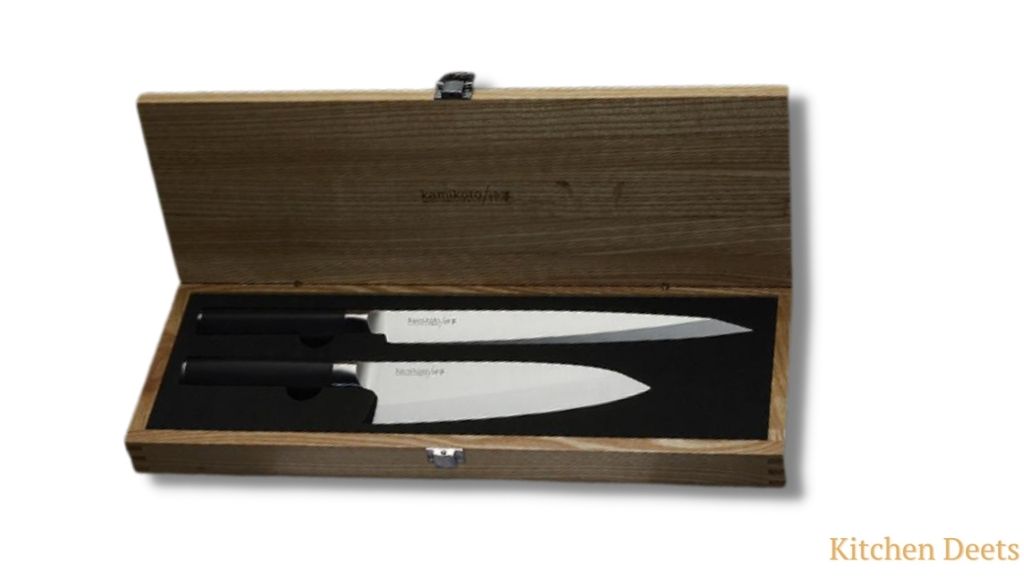 Kamikoto Ryoshi dual Knife set with Wooden Safe Box