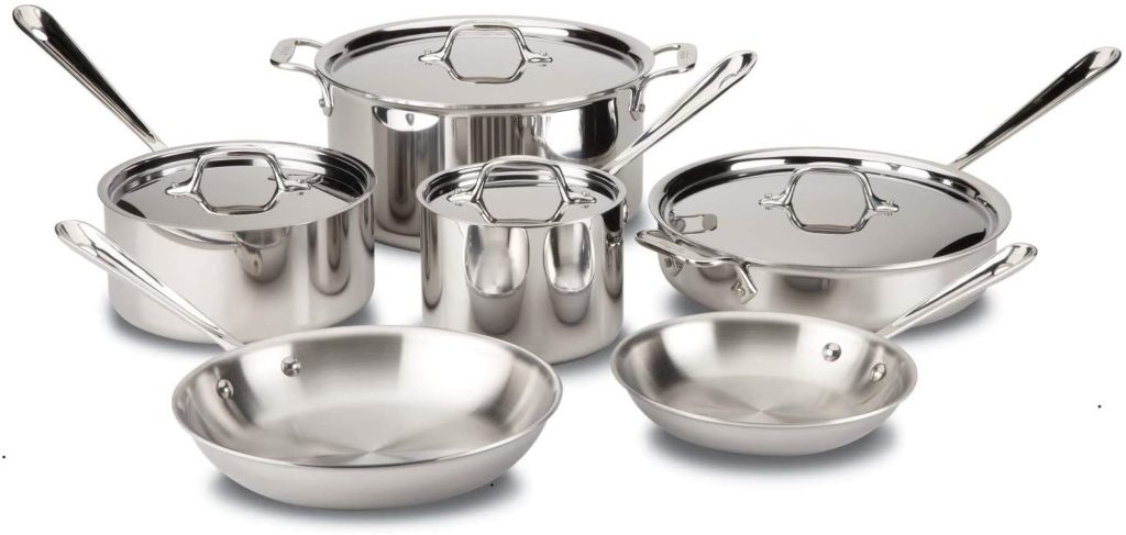 All-Clad D3 10 Piece Cookware Set