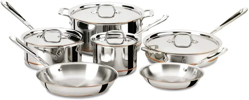 All-Clad 5-Ply Copper Core 10 Piece Cookware Set
