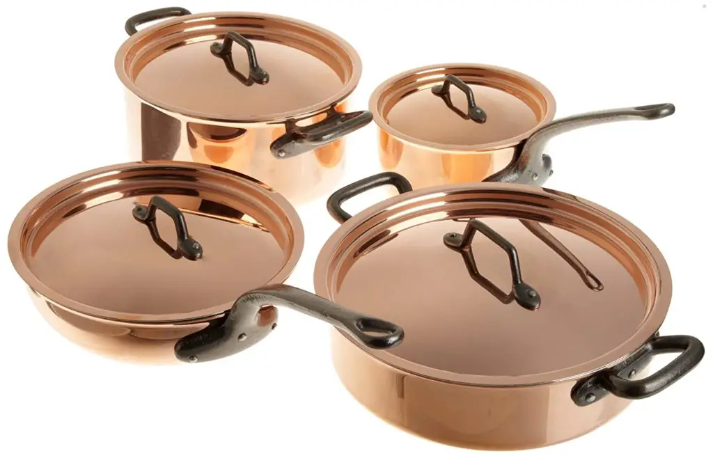 Matfer Bourgeat 8-Piece Copper Cookware Set