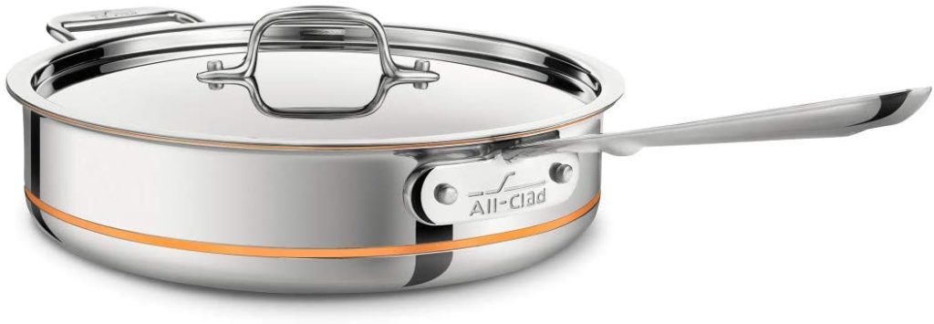 All Clad 5 Quart Copper Core Sauté Pan With Lid