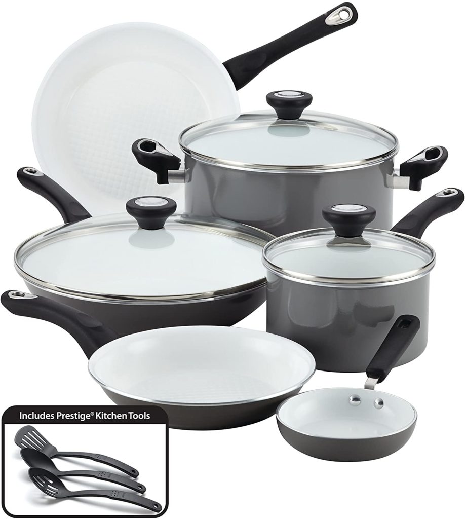 Farberware Nonstick 12 Piece Ceramic Cookware Pots and Pans