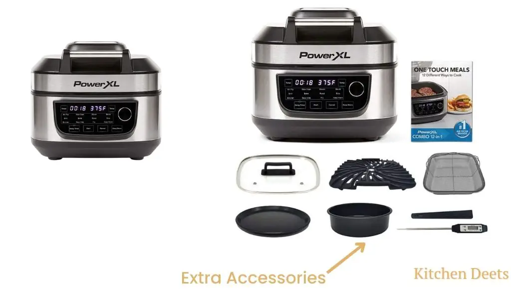PowerXL 6 Quart Air Fryer Grill Combo Standard and Deluxe Model