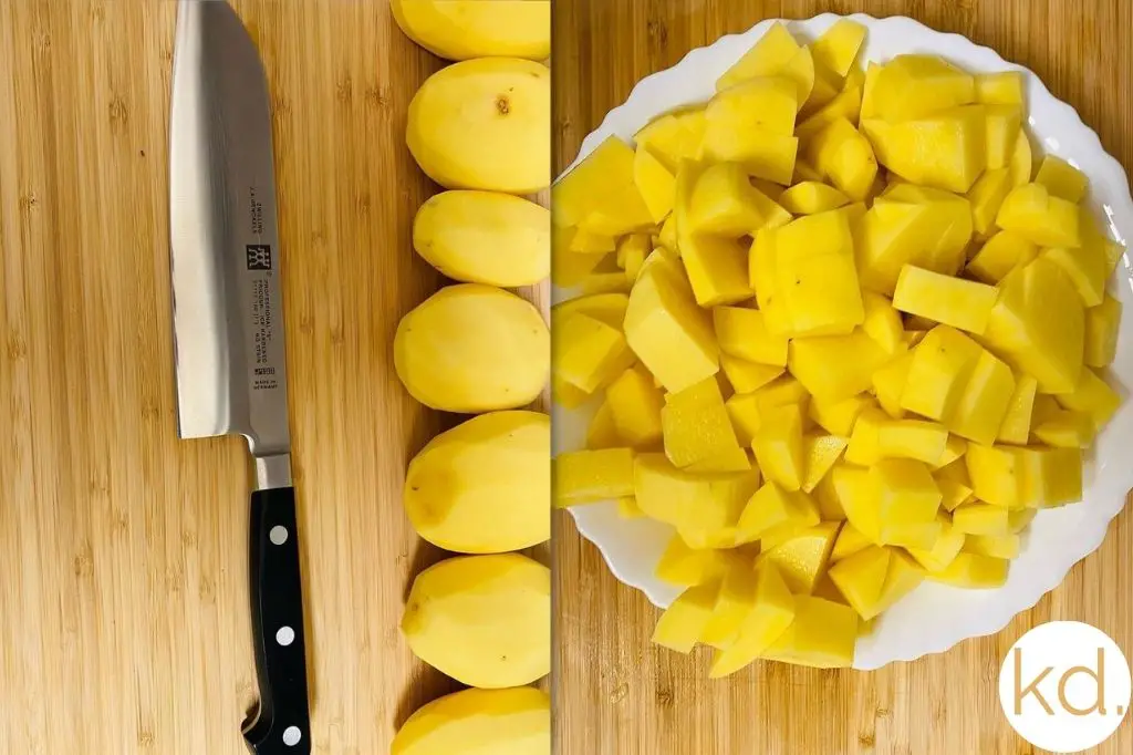 We tested Zwilling Professional S by cutting potatoes