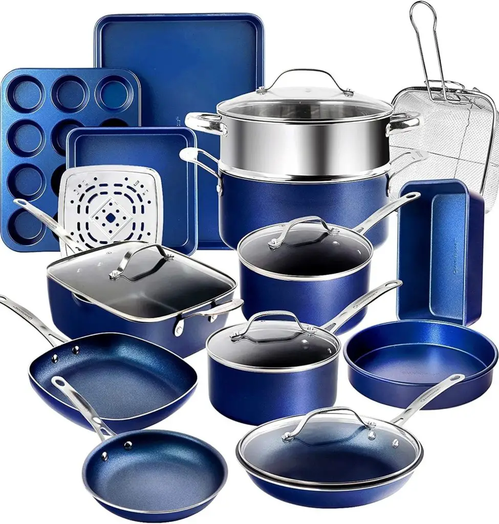 Granite Stone Blue 20 Piece Non stick Cookware Set 1