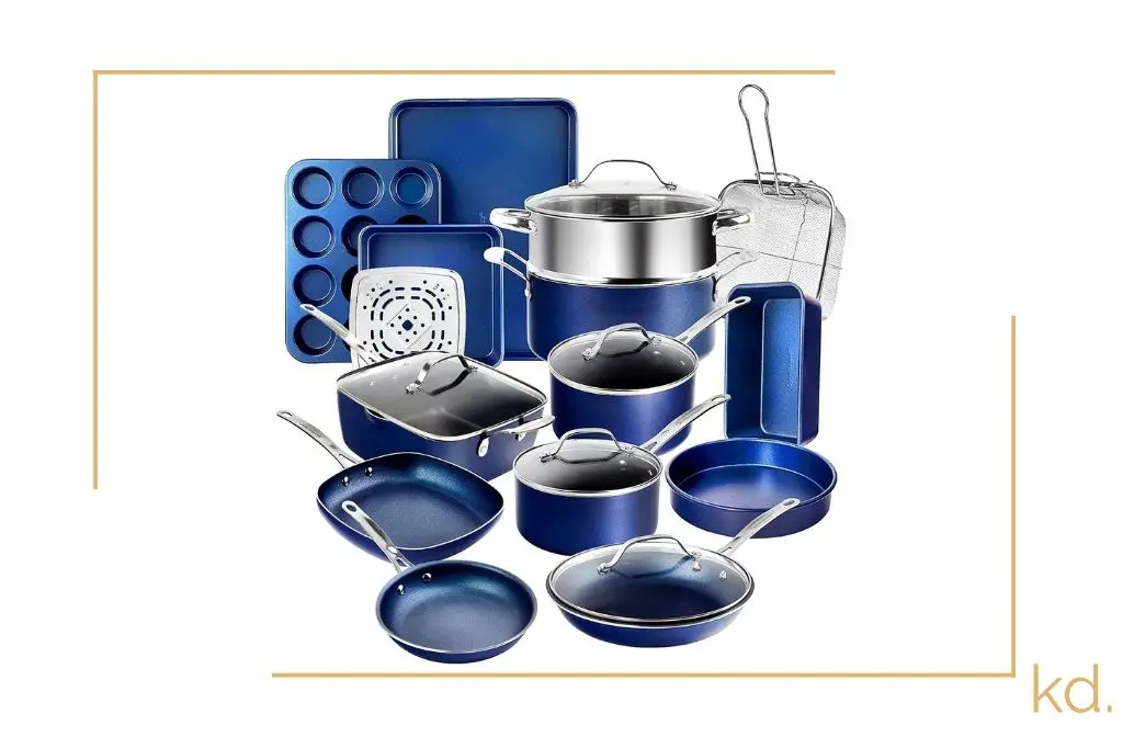 Granitestone Blue 10-Piece Cookware Set - Curacao 