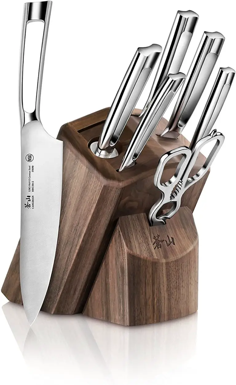Cangshan N1 Series 1022377 23-piece tedesco in acciaio forgiato e coltelli in noce, blocco