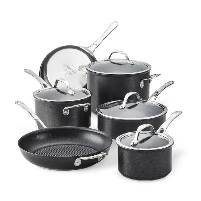 ANOLONX 10 Piece Hybrid Nonstick Cookware Set