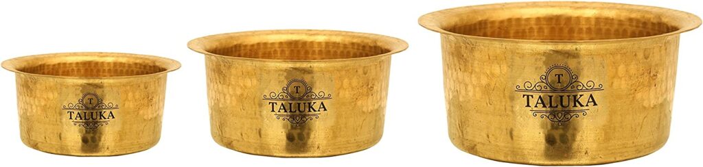 Taluka Brass Made Cookware Set of 3