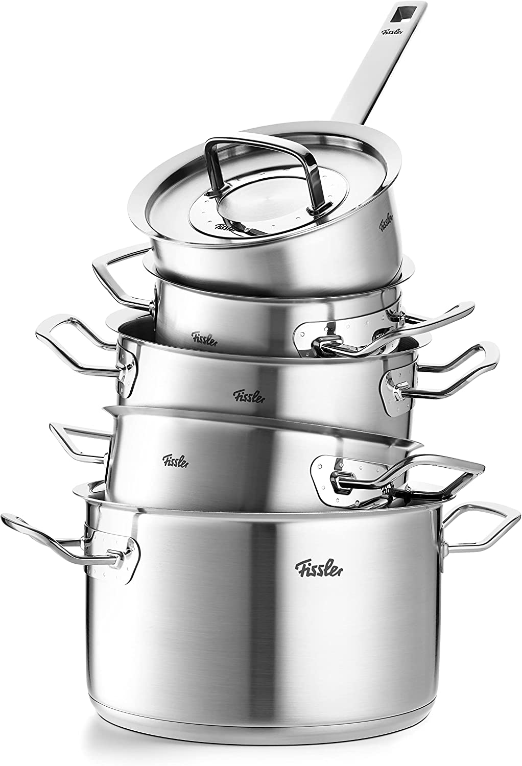 Fissler German Stainless Steel Set with Glass Lids 9 Piece