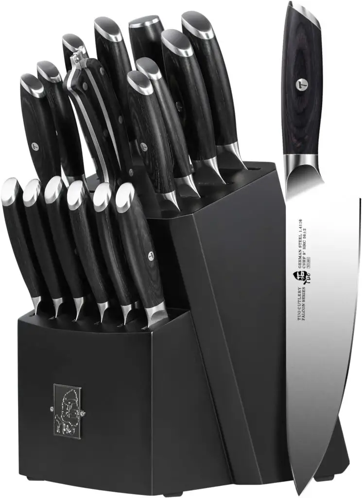 tuo Cutlery Falcon Series Knives 17 Piece knife set