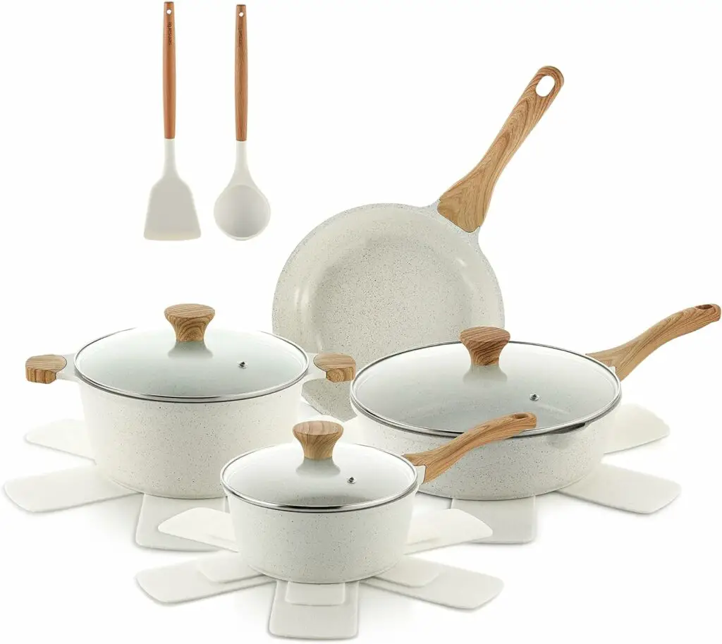 SENSARTE Nonstick Ceramic Cookware Set