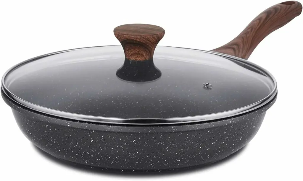 SENSARTE Nonstick Frying Pan Skillet with Lid