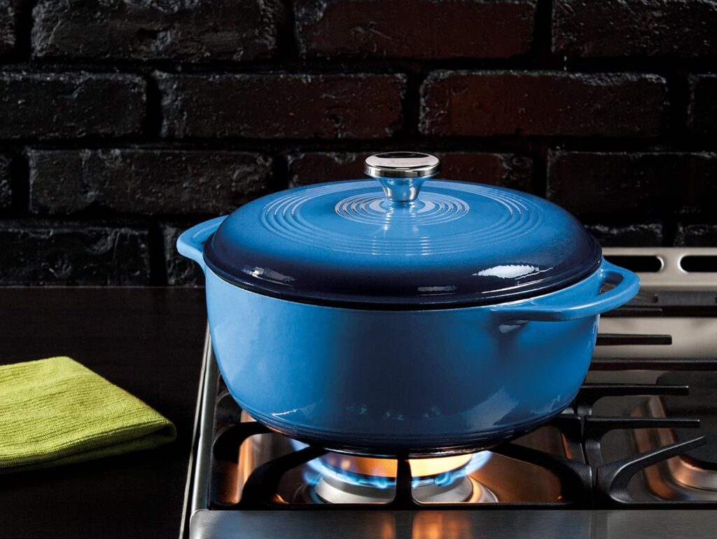 Lodge Enameled Cast Iron Dutch Oven Boiling Pot