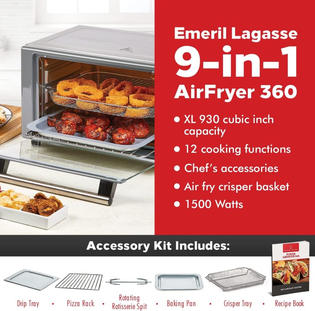 Emeril Lagasse air fryer 360 Cooking Functions